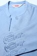 Peach Cotton Flax Kurta image number 1