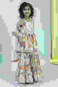 Multi-Colored Printed Gathered Suit Set image number 5