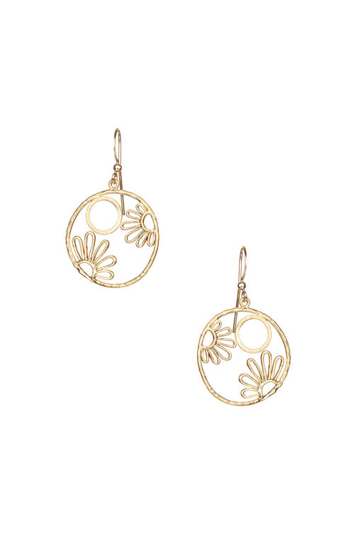 Gold Hoops Earrings image number 1