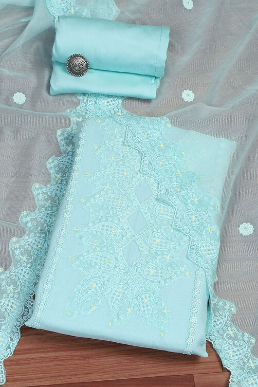 Pink Lace Design Unstitched Suit Set image number 0