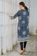 Rust Art Silk Flared 2 Piece Set image number 4