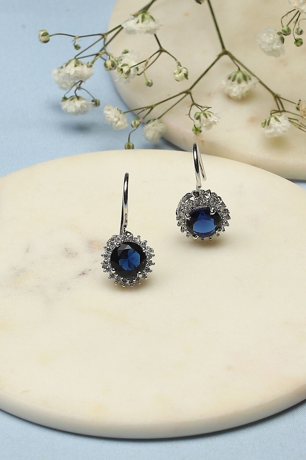 Dark Blue Brass earrings image number 0