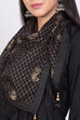 Black Cotton Silk Fusion Wear image number 1