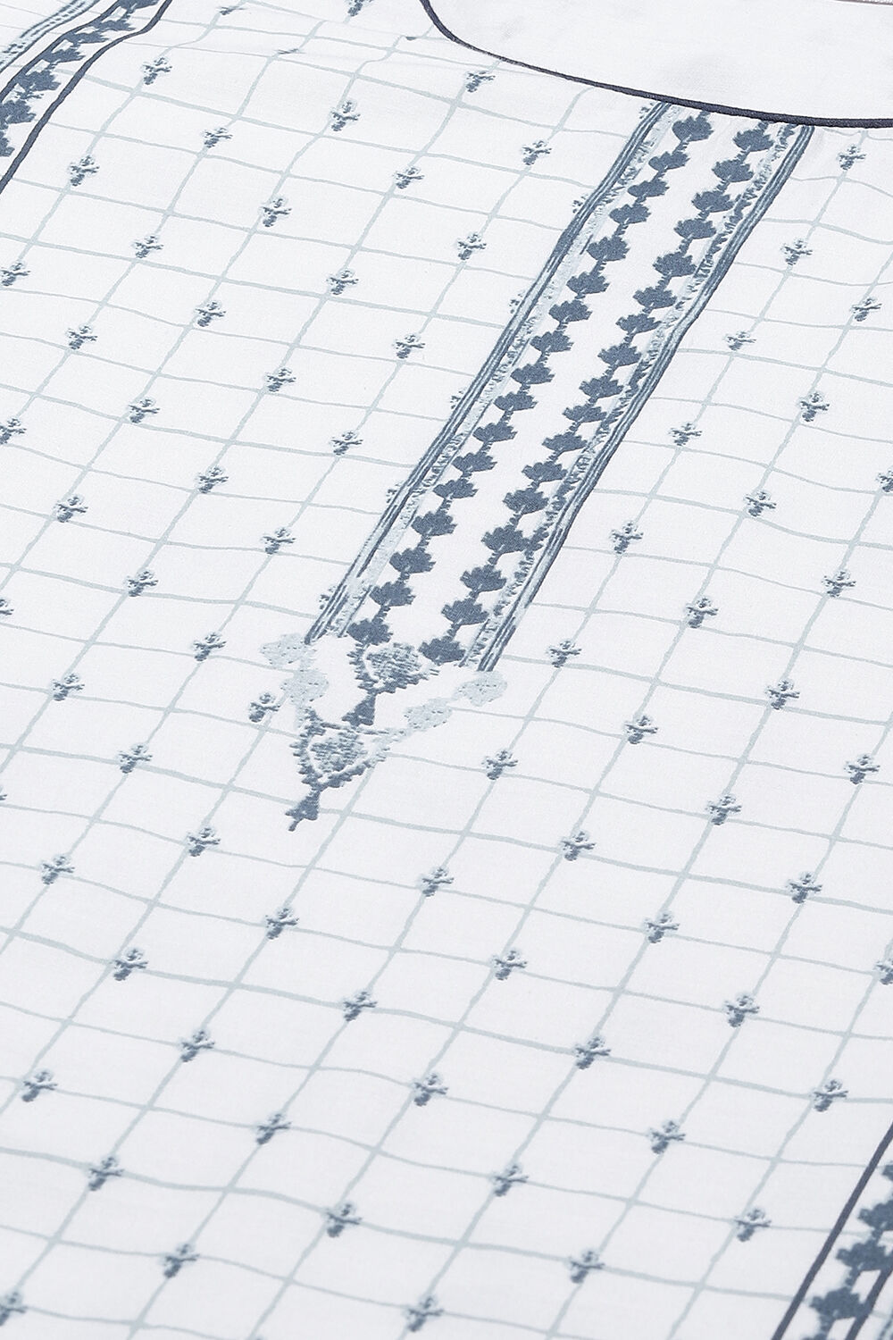 White Cotton Straight Kurta image number 1