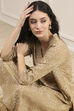 Beige Cotton Printed Straight Kurta image number 0