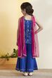 Blue Cotton Printed Straight Sharara Set image number 5