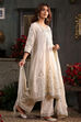 Off White Cotton Silk Anarkali Suit Set image number 5