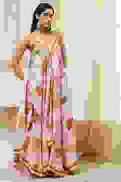 Beige Floral Printed Strappy Relaxed Maxi Dress image number 3