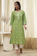 Light Pink Cotton Straight Kurta image number 5