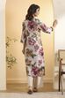 Grey Poly Viscose A Line Kurta image number 3