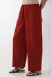 Blue Viscose Rayon Straight Palazzos image number 2
