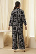 Black Viscose Printed Co-ord Set image number 4