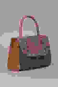 Green PU Satchel image number 3