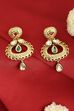 Red Brass Gold Plated Stone Studded Drop Earrings image number 0