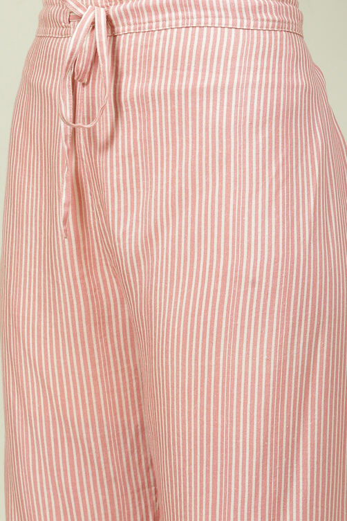 Dull Rose Rayon Straight Fusion Printed Kurta Set image number 2