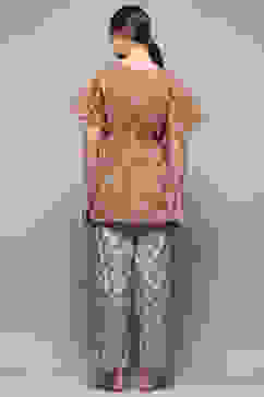 Powder Blue Cotton Printed 2 Piece Sleepwear Set image number 4