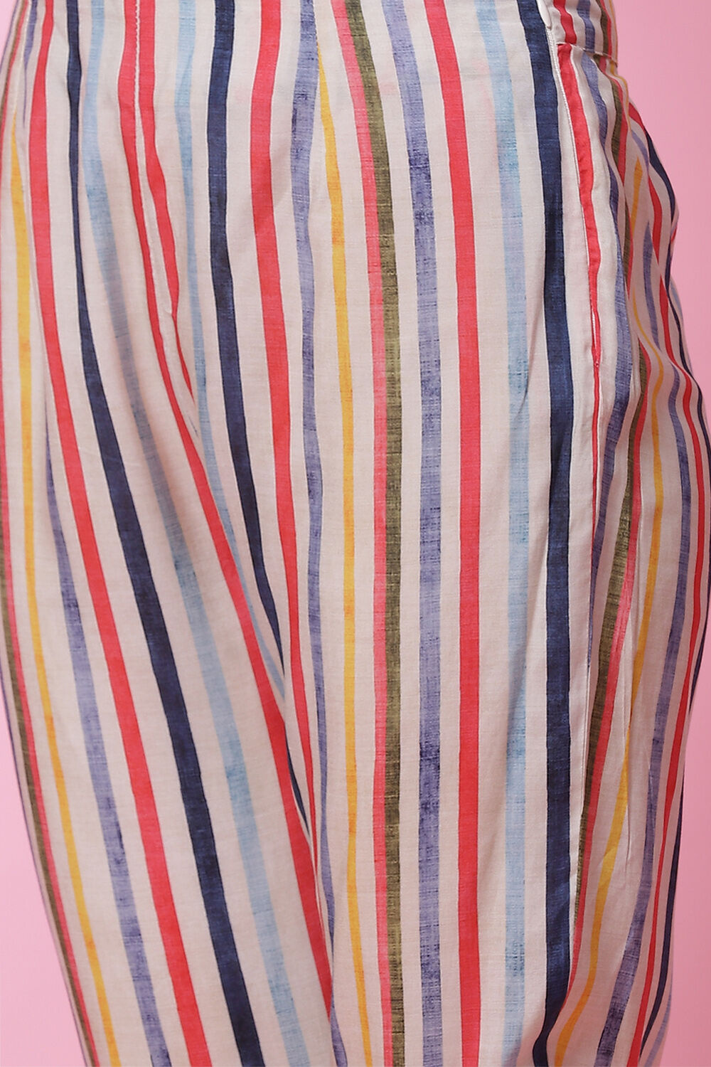 Navy Blue Rayon A-Line Kurta Slim Pant Suit Set image number 2