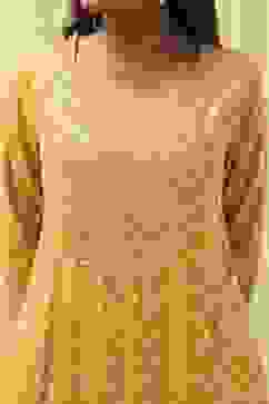 Ochre Yellow Embroidered Straight Suit Set image number 1