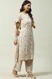 Dull Rose Rayon Straight Fusion Printed Kurta Set image number 5
