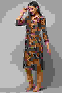 Black Rayon Straight Kurta image number 2