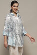 Yellow Viscose Straight Printed Shirt image number 4