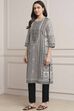 Black Cotton Straight Kurta image number 2