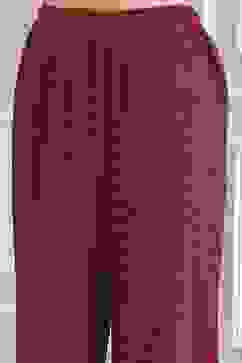 Pink Embroidered Straight Suit Set image number 2