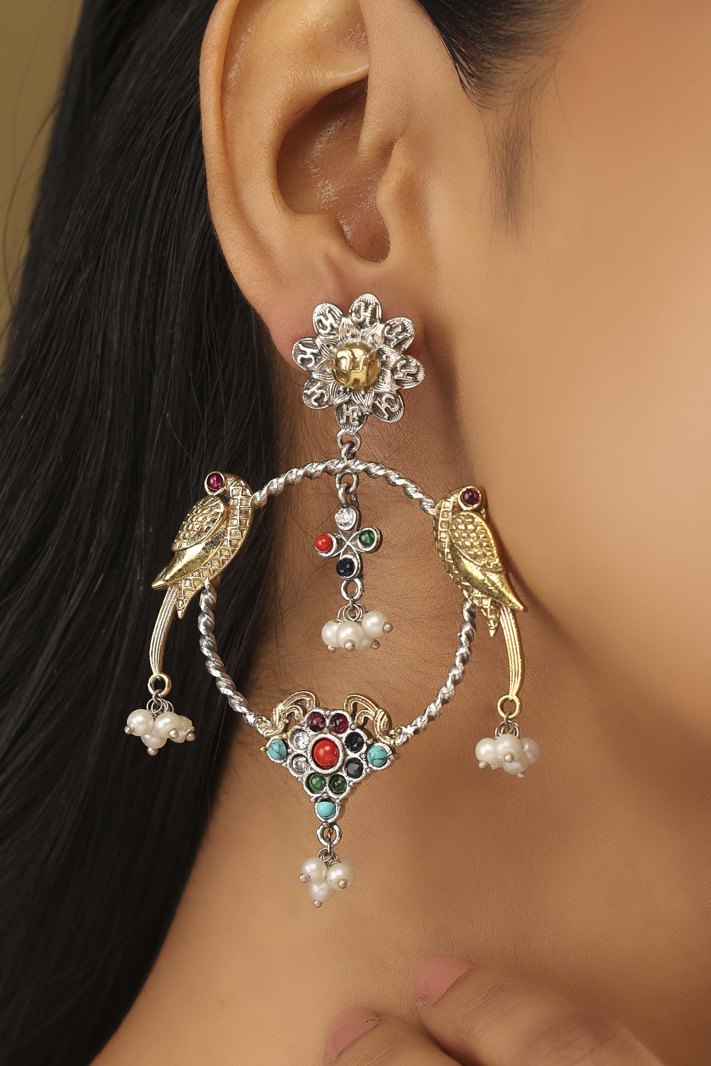 Multicolour Stone Earrings image number 1