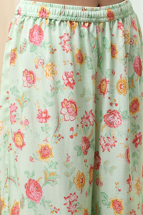 Pista Green Modal Blend Straight Suit Set image number 2