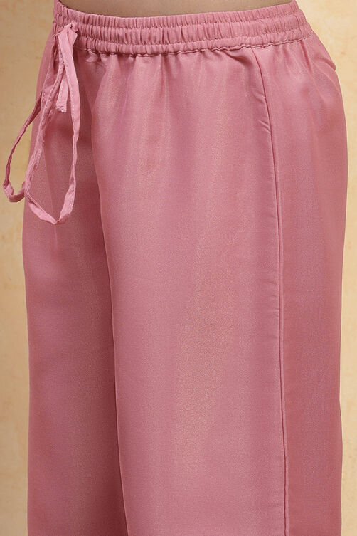 Pink Tissue Dyed A-Line Suit Set image number 2