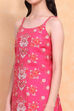 Pink Viscose Blend Sharara Suit Set image number 1
