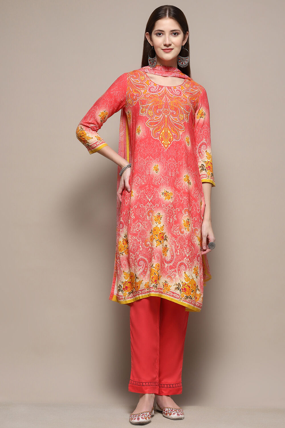 Light Blue Rayon Straight Kurta Regular Pants Suit Set image number 7