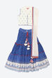 Off White And Blue Cotton Lehenga Set image number 0