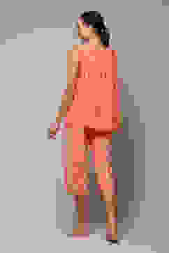 Coral Rayon Printed 2 Piece Sleepwear Set image number 4