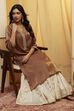 Brown Solid Yoke Design Straight Kurta