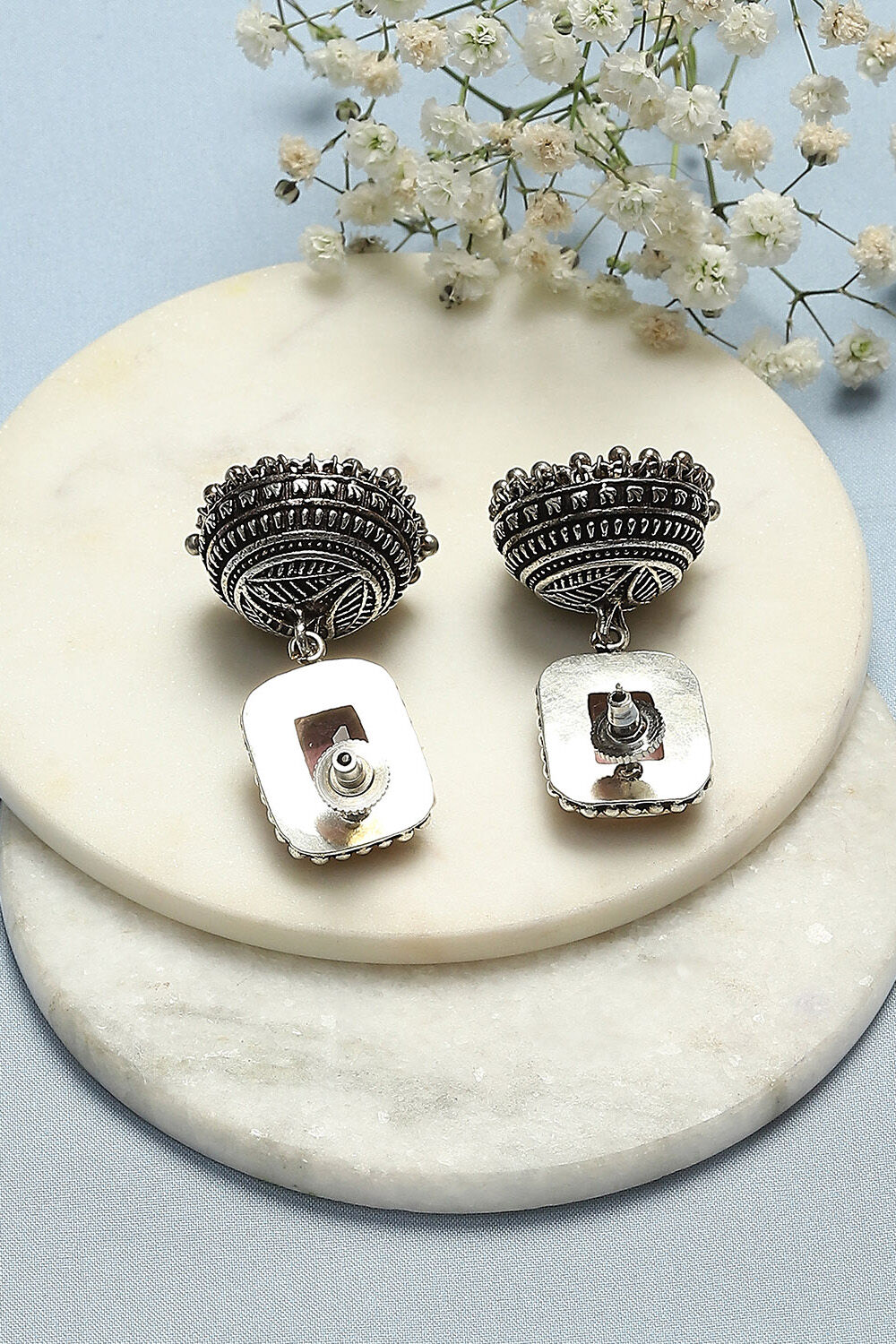 Rhodolite Brass Earrings image number 2