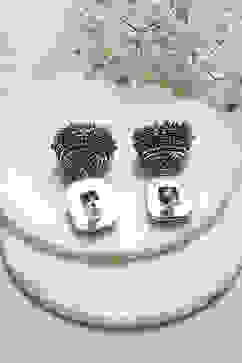 Rhodolite Brass Earrings image number 2