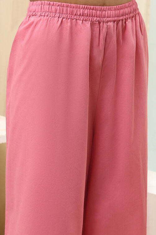 Pink Viscose Kalidar Suit Set image number 2