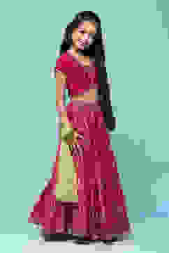 Fuchsia Polyester Short Kurta Printed Suit Set image number 6