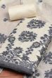 Blue Chanderi Printed Unstitched Suit Set image number 1