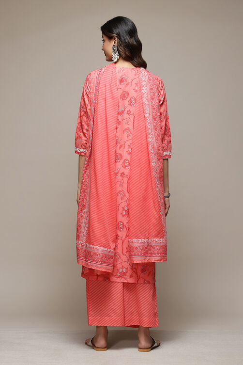 Indigo Cotton Straight Kurta Palazzo Suit Set image number 4
