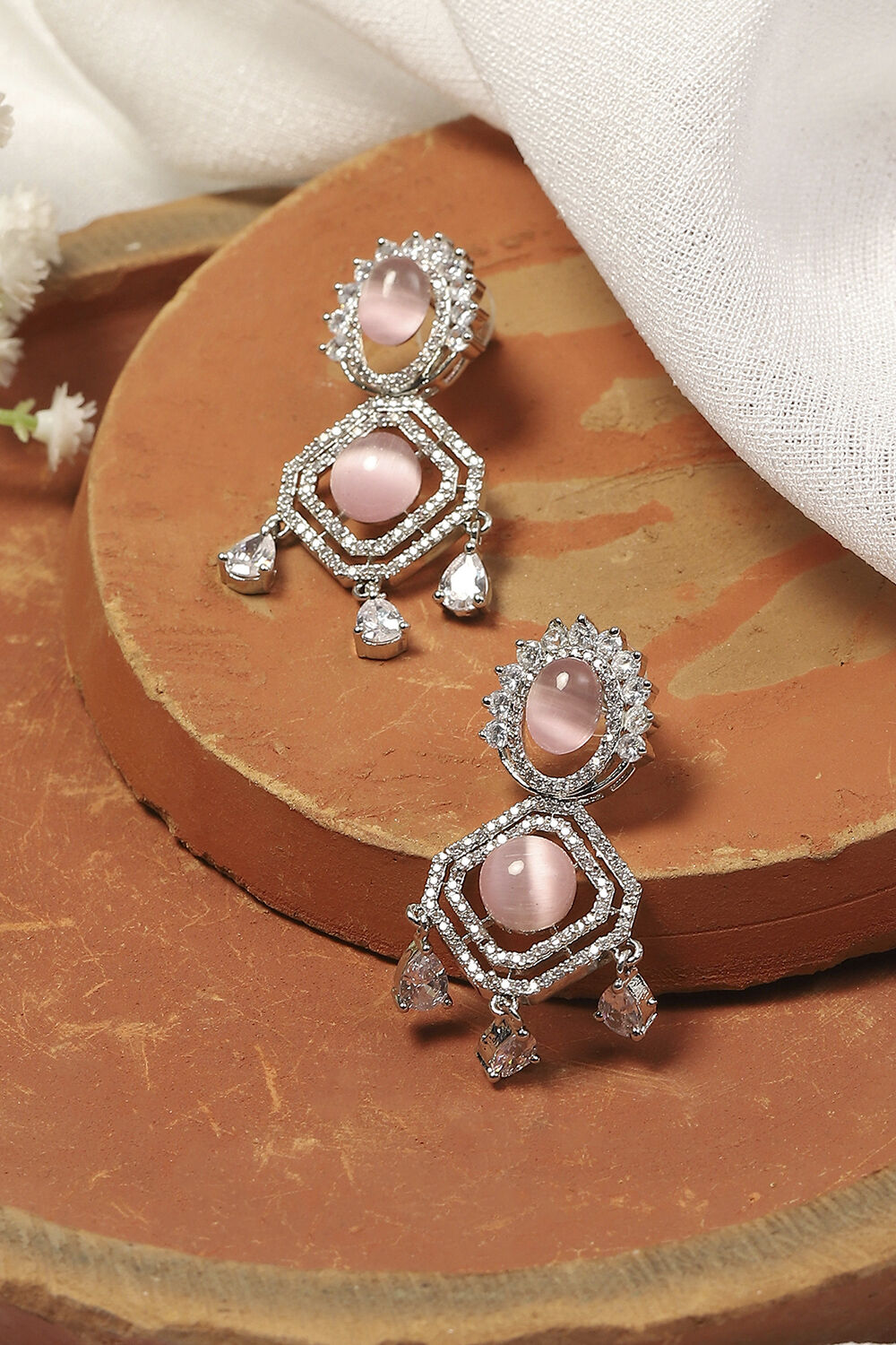 Light Pink Alloy Drop & Danglers image number 0