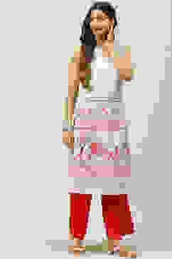 Green Art Silk Straight Printed Kurta image number 0