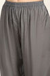 Grey Modal Hand Embroidered Unstitched Suit Set image number 3