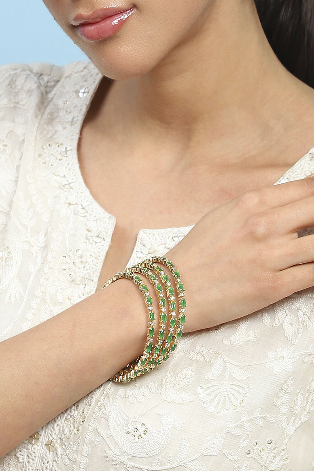 Green Alloy Bangle image number 1