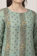 Sage Green Printed Cotton Straight Suit Set image number 1