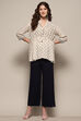 Beige Viscose Blend Solid Palazzo image number 0