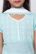 Turquoise Cotton Chikankari Kurta Salwar Suit Set image number 1