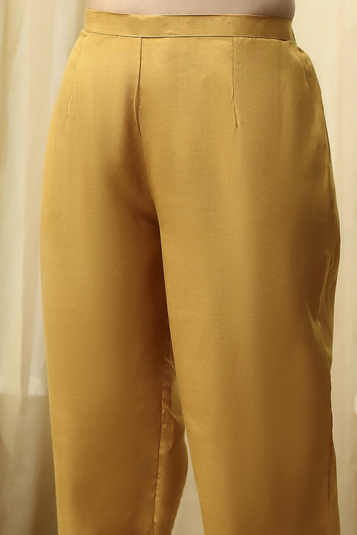 Pink Chanderi Printed Embroidered Unstitched Suit Set image number 3