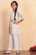 Ivory Viscose Blend Straight Kurta Set image number 3